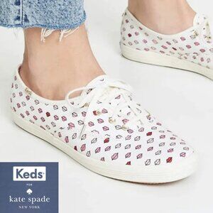 Keds X Kate Spade | Champion Lip Print Sneakers, Size 9